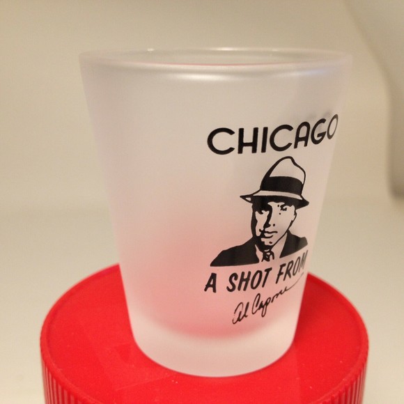 Vintage Chicago Shot Glass A Shot From Al Capone Souvenir - Picture 11 of 11